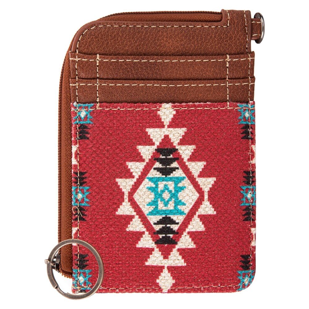 7270 Wrangler Card Wallet Boho Aztec Credit Card Holder with Zipper Pocket